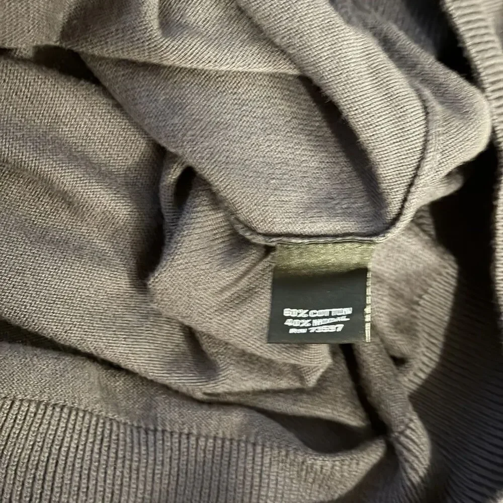 Murano Mens Lot Long Sleeve Crew Neck Sweater Sz XL Dark Gray Blue Cotton Modal